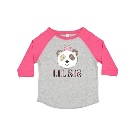 

Inktastic Little Sister Panda Lil Sis Gift Toddler Toddler Girl T-Shirt