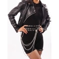 thumbnail image 3 of YooGuoGuo Black PU leather Waist Harness Belt, Emo Punk Grunge Goth Belt, Gothic Punk Accessories, 3 of 6