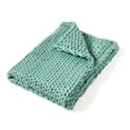 thumbnail image 4 of Donna Sharp Aqua Chunky Knit Woven Throw Blanket, 4 of 7