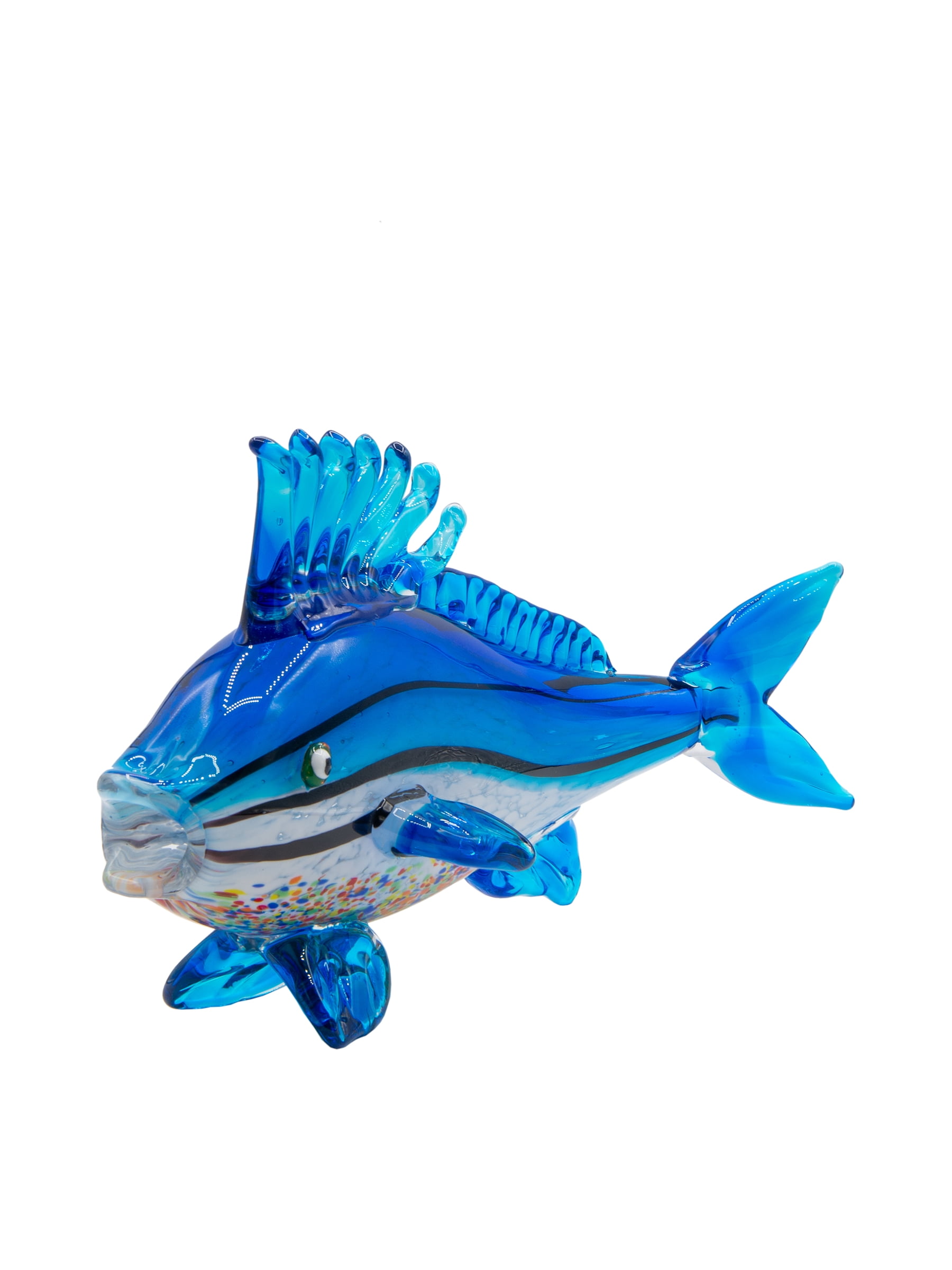 Dale Tiffany 11.5" Tall Coronado Fish Art Glass Handcrafted Murano-Style Figurine