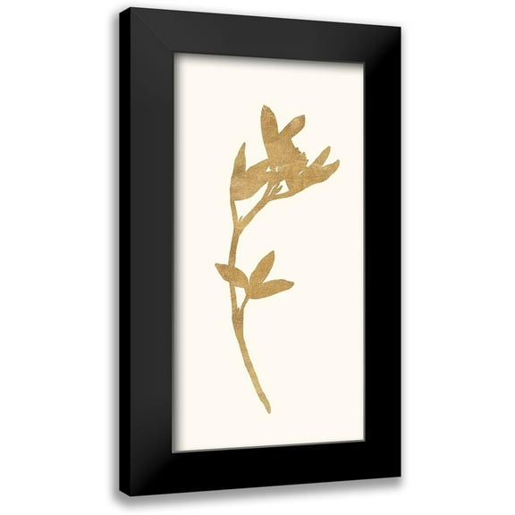 Ross, Devon 9x14 Black Modern Framed Museum Art Print Titled - Gold Botanical 2