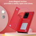 thumbnail image 6 of Dteck for Samsung Galaxy S20 Ultra Flip Wallet Case, PU Leather Magnetic Clasp Case with Card Slot Kickstand & Cross Body Strap Shockproof Protective Case for Samsung S20 Ultra Ladies, Red, 6 of 10