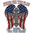 thumbnail image 4 of Mens Kneel for the Cross, Stand for the Flag Tee Shirt, 4XL Aquatic Blue (TALL SIZE), 4 of 5