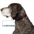 thumbnail image 6 of Buckle-Down Pet Collar, Dog Collar Plastic Buckle, Rising Sun Red Black, 13 to 17 Inches 1.5 Inch Wide, 6 of 8