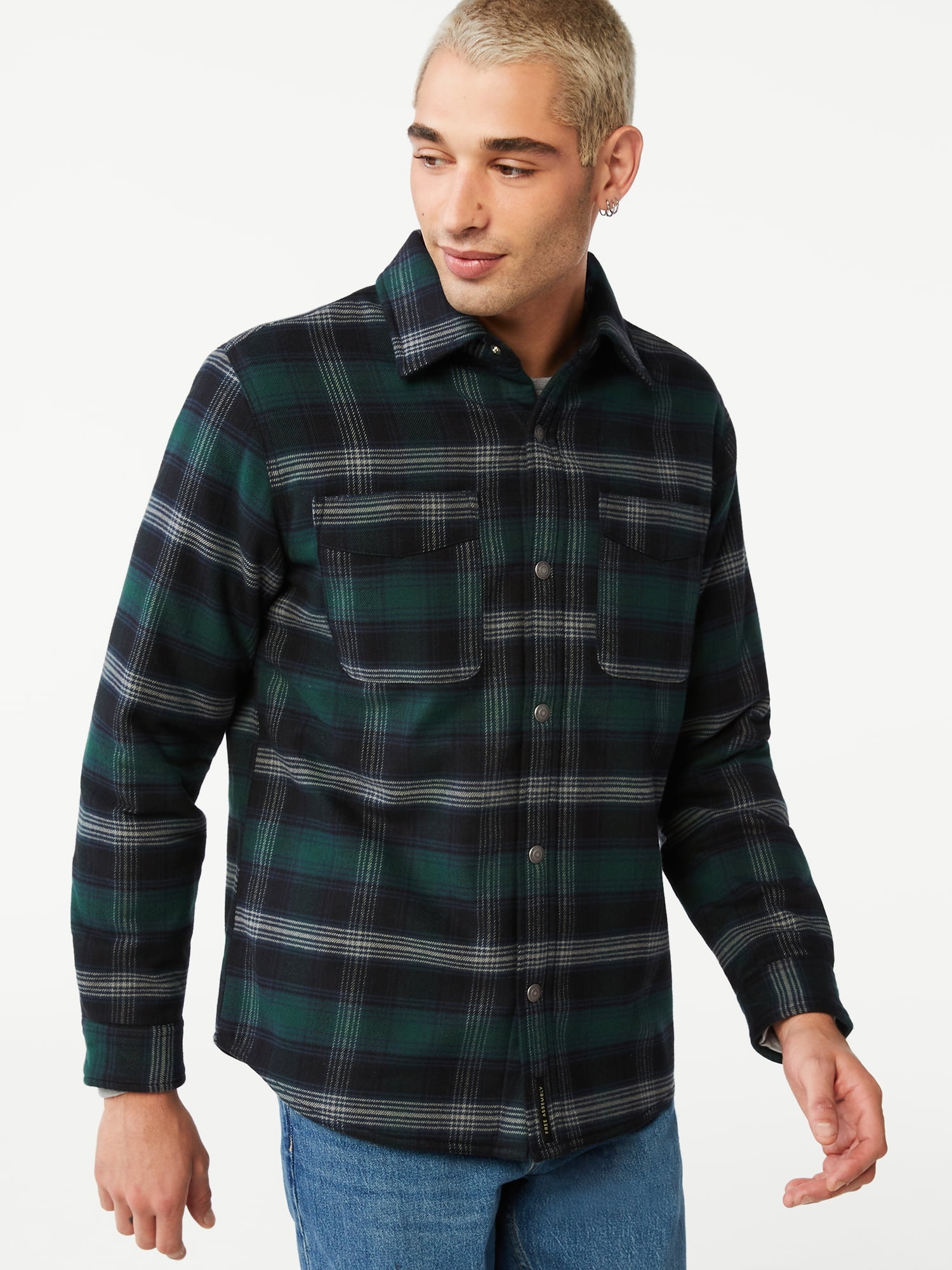 Free Assembly Men's CPO Shirt Jacket 