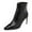 Black, variant on FSJ Women Classic Square Cap Toe Ankle Boots Stiletto Mid Heel Side Zipper Booties Comfy Daily Wear Dress Shoes Size 9 Purple