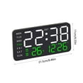 thumbnail image 3 of Large Screen LED Digital Clock Electronic Alarm Clock with Date Temperature Display Brightness Adjustment Dual Power Supply for Living Room Bedroom Office Timepiece, 3 of 5