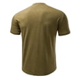 thumbnail image 6 of Men's Henley Shirts Short Sleeve Fitted Cotton Muscle T-Shirt with Button and Pocket Army Green, 6 of 9