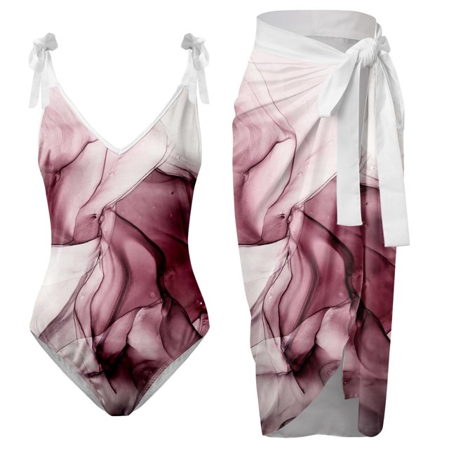 Aayomet Maillot de Bain Femme Grande Taille Daphne Maillot une Pièce, Vin G