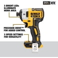 thumbnail image 2 of Destornillador de impacto DEWALT 20V MAX XR sin escobillas, 3 velocidades, 6.35 mm, 2 of 6