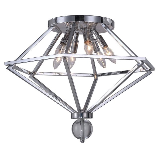 CWI Lighting Calista Support de 6 Lumières avec Finition Chrome