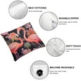 thumbnail image 4 of COMIO  Flamingos Throw Pillow Covers Set of 2 Tropical Leaves Flowers Birds Decorative Pillowcases Soft Cushion Covers for Sofa Couch Bed Home Decor, 4 of 6
