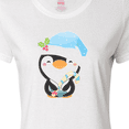thumbnail image 4 of Inktastic Cute Christmas Penguin in Blue Hat Women's T-Shirt, 4 of 5