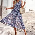 thumbnail image 5 of Vestido ajustado con cuello en V sin mangas de primavera y verano informal con estampado elegante para mujer OAVQHLG3B Store lin121212, 5 of 5