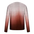 thumbnail image 5 of JSKUMAR Cotton Gradient Color Long Sleeve Crewneck Tops for Men Plus Size Comfy Pullover 3D Print T Shirts Red,XL, 5 of 6