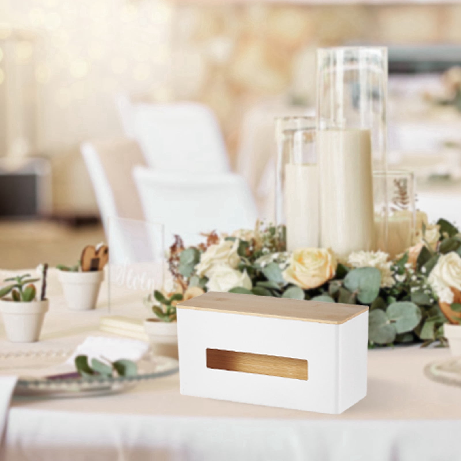 Kitchen Paper Towel Holder with One Hand Tear Design and Hidden Storage for Convenient Paper Accommodation