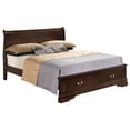 thumbnail image 3 of Contemporary Home Living Queen Sleigh Bed with Two Storage Drawers - 87" - Dark Brown, 3 of 3