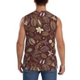 thumbnail image 4 of Bingfone Coffee and Flowers Pattern Men's Tank Tops Workout Sleeveless Tee Shirts Running Beach Tanks for Men-XX-Large, 4 of 8