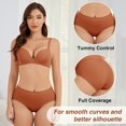 thumbnail image 5 of Women High Waisted Underwear Shapewear, Seamless Briefs Full Coverage Ladies Panties Black+Skin+Caramel+Coffee 2XL, 5 of 7