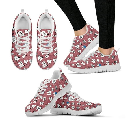 

Cute Cartoon Tooth Printed Women Shoes Flats Casual Sneakers Air Mesh Comfortable Ladies Shoes Zapatos mujer 2022