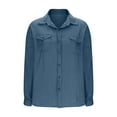 thumbnail image 4 of ZZwxWA Mens Denim Dress Shirt Comfy Soft Wrinkle-Free Stretch Long Sleeve Jean Work Shirts Regular Fit Button Down Shirts, 4 of 5