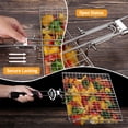 thumbnail image 7 of GPED Portable Stainless Steel Grill Basket, Folding BBQ Grill Basket for Fish Vegetables Shrimp with Removable Handle, Grill Basket for Outdoor Grill, Includes Basting Brush & Gloves, 7 of 7