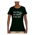 thumbnail image 2 of Wild Bobby The Way, The Truth & The Life Inspirational/Christian Women Graphic Tee, Forest Green, Medium, 2 of 5