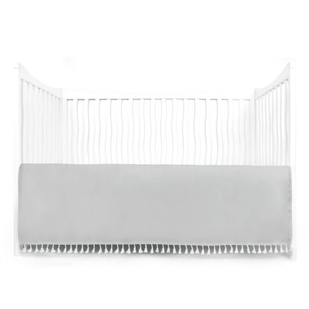 Microfiber Crib Skirt Dust Ruffle w/Tassel