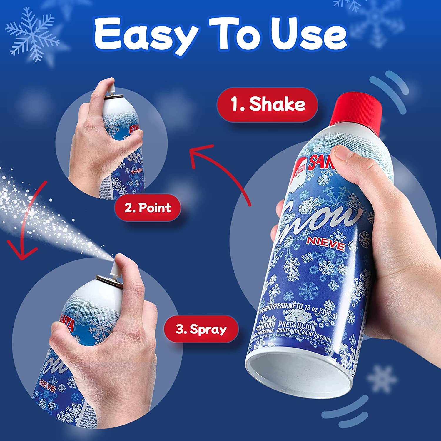 2x CHRISTMAS SNOW SPRAY Can Decoration Artificial Fake Xmas Spray on Snow  85ml 