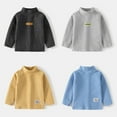thumbnail image 3 of T-shirts à Manches Longues pour Bébés et Tout-Petits 1-6 Ans, Col Roulé, Molleton Rayé, Couche de Base Thermique, Hauts, Blouse pour Filles et Garçons, 3 of 9