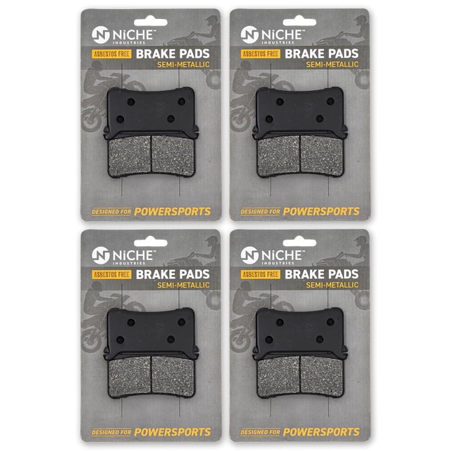 Niche Front Brake Pad Set for Honda CBR1000R Semi-Metallic Motorcycle 4 Pack 519-KPA2622D