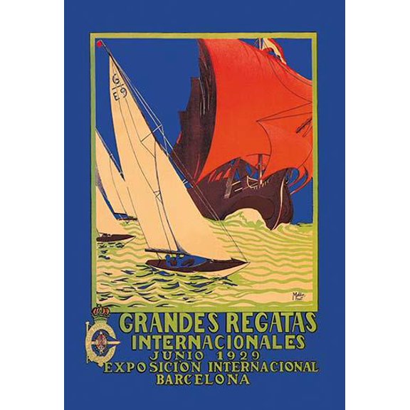 Grandes Regatas Internacionales-Fine Art Canvas Print (20" x 30")