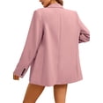thumbnail image 3 of Long Sleeve Women Solid Color One Button Work Office Lady Blazer Suit, 3 of 4