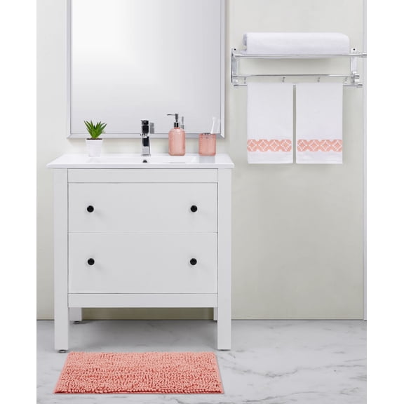 Seventh Studio Dotted Peach 5-Piece Bath Set Bedding, Coral