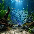 thumbnail image 6 of Handmade Artificial Sea Fan Coral for Aquarium, Soft Plastic Branch Reef Ornament with Stable Base, Marine Aquascaping Decor for Fish Tank, 6 of 7