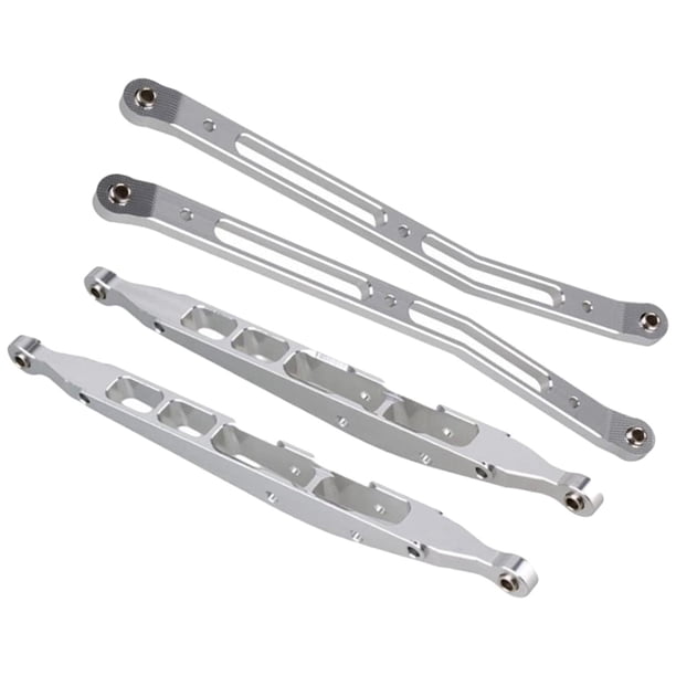 Enlace de acoplamiento de chasis perfke 1/10 inferior a escala para coche RC Plata