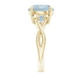 thumbnail image 3 of Angara Natural 3.2 Ct. Aquamarine Solitaire Ring in 14K Yellow Gold for Women (Ring Size: 9.5), 3 of 10