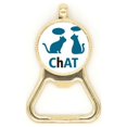thumbnail image 1 of Cats Pets Talking Animals Beer Bottle Cap Opener Stainless Steel Key Chain, 1 of 3