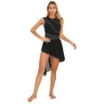 thumbnail image 1 of CHICTRY Costume de Danse Lyrique pour Femmes, Robe de Danse Moderne Contemporaine avec Strass, Noir m, 1 of 6
