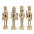 thumbnail image 3 of HLONK Unpainted Wood Nutcrackers Craft Unfinished Christmas Figures Walnut Soldier, 3 of 13