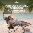 thumbnail image 2 of Bliss Hammocks 30" Wide Zero Gravity Chair W/ Canopy, Drink Tray, & Pillow (Platinum Fern), 2 of 12