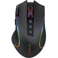 thumbnail image 2 of Ratón inalámbrico para juegos con cable, retroiluminación RGB, ratón óptico ergonómico, 9 botones programables con botón de disparo rápido de grabación de macros, 4000 DPI ajustables,, 2 of 5