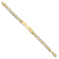 thumbnail image 2 of 14k Flat Figaro Link ID Bracelet (Weight: 7.63 Grams, Length: 7 Inches), 2 of 3