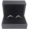thumbnail image 2 of Gold Bearer Ring Box – Premium PU Leather Double Rings Box for Wedding Engagement Gift Box, 2 of 7