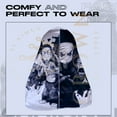 thumbnail image 4 of Anime Durag and Silk Bonnet 2pcs Set for Men Women, Silky Design Satin Fabric Comfort Compression, White Huey, 4 of 7