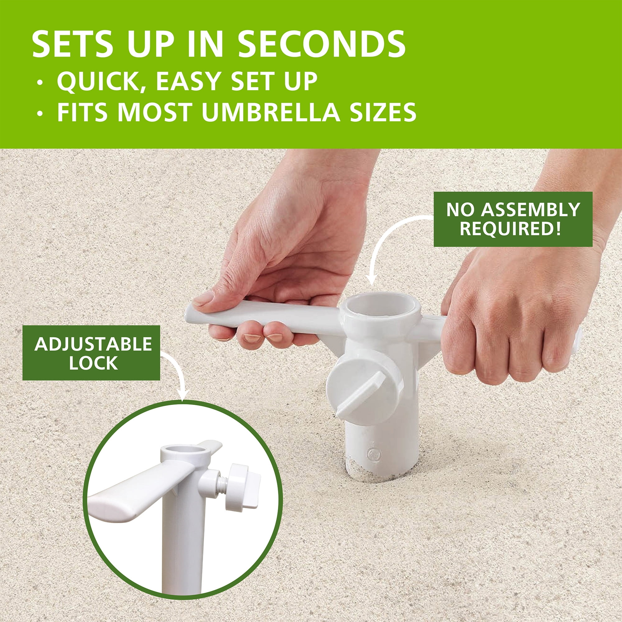 Mainstays 15.4'' Size White Multi-Purpose Resin Screw-in Sand Anchor