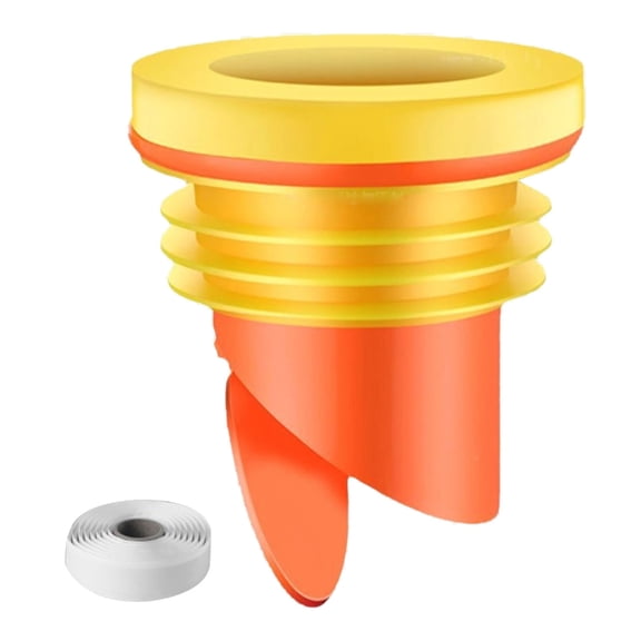 WINDLAND Floor Outlet Drain Pipe Flange Rings with Backflow Prevention Valves Toilet Bowl Gasket Flange Rings Easy to Install