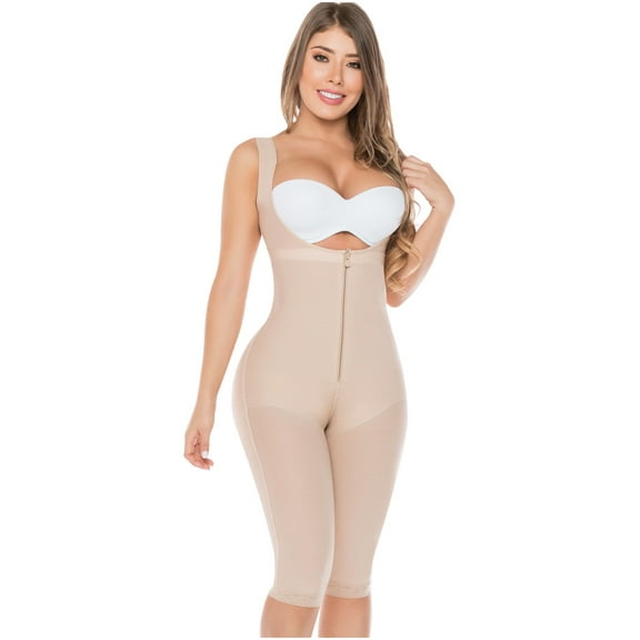 Salome 0520 Fajas Colombianas Post Surgery Girdle Waist Trimmer for Women Beige S