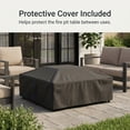 thumbnail image 6 of RADIATA 40" Square Propane Fire Pit Table, Dual Fuel Natural Gas Fire Pit Convertible, 50,000 BTU Outdoor Fire Pit Table for Outside Patio, 6 of 9
