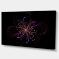 thumbnail image 2 of Pink Rounded Fractal Flower in Black - Floral Canvas Art Print, 2 of 3